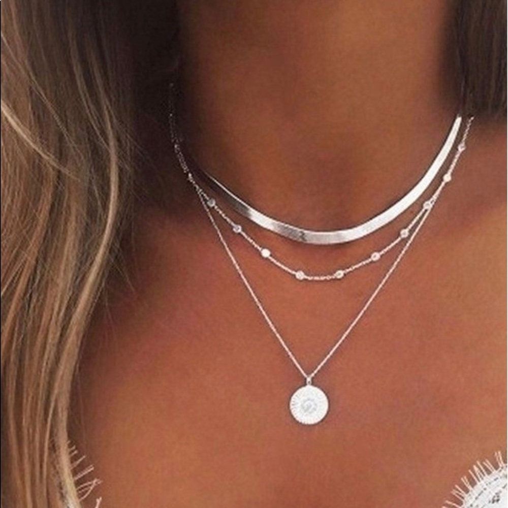 925 Sterling Silver Layered Necklace